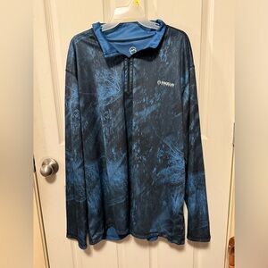 Magellan Realtree Men 4xl Blue Fishing Quarter Zip Pullover Wicking Outdoor Hunt